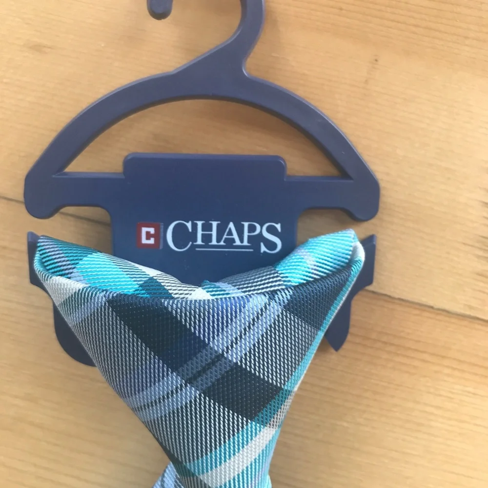 Chaps NWOT Boys clip on teal blue tie